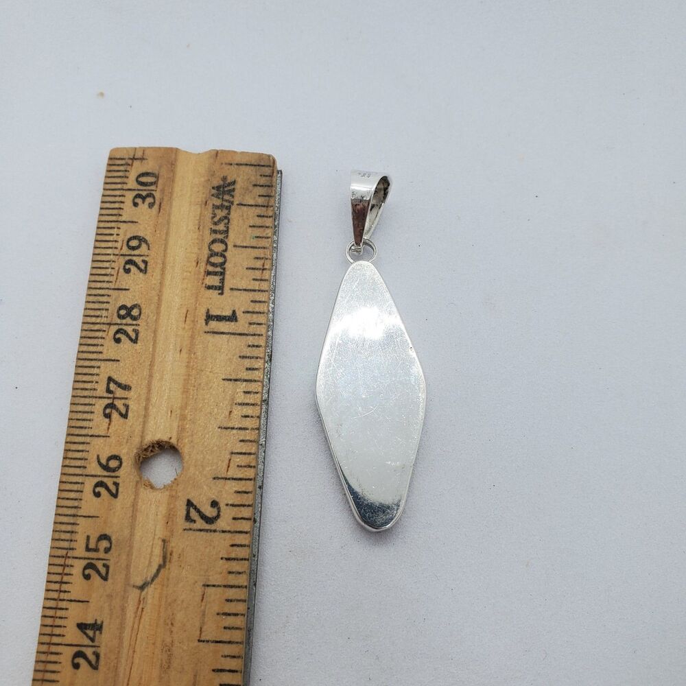Vintage Sterling Silver Mexico Pendant Hollow 925